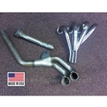 Exhaust Header Assy - Long Tube NICKEL Plated (Fiat Pininfarina 124 Spider 1980-85 + All w/Converter) - NEW