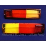 Tail Light Lens PAIR 2x Left + Right EURO (Fiat 124 Spider 1967-69) - NEW