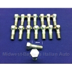 Lug Bolt SET 30mm - FA 80 - 12x1.25 for Steel Wheels SET 16x (Fiat 124, 131, 128) - OE / RENEWED