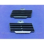 Console Center Lower Vent Grille Pair Left/Right - Black (Fiat Pininfarina 124 Spider All) - U8