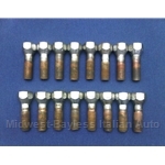 Lug Bolt SET (16x) 33mm - Chrome - 12x1.25 - 19mm Hex (OE Style w/TALL HEAD) for Alloy Wheels- U8 OE