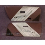Door Panel Pair (Fiat Bertone X1/9 1985-88 + 1979-84) Tobacco / Beige - U8