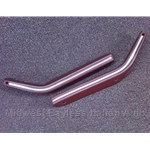 Arm Rest PAIR - Maroon Stitched / Chrome Piping (Fiat 124 Spider All) - U8