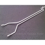 Coolant Tube Under Car Pair Left + Right Stainless (Fiat Bertone X1/9 All) - NEW