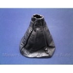 Shifter Boot - Black Leather (Fiat Bertone X1/9 Series 2 - 1979-88) - OE NOS