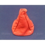 Shifter Boot - Red Leather (Fiat Bertone X1/9 Series 2 - 1979-88) - OE NOS