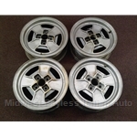 Alloy Wheels SET 4x Cromodora CD-19 "Iron Cross" 14x5.5 (Fiat Pininfarina 124 Spider 1982 + All + Other FIAT) - U8