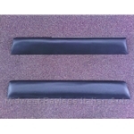 Door Panel - Upper Padded Plate - PAIR 2x Complete - Black (Fiat Pininfarina 124 Spider 1979-85) - OE NOS
