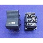 Headlight Switch 4-Pin / 3-Pos (Fiat 124 Coupe 1973-75, 850 Spider 1973, 128 Sedan/Wagon 1973-75) - U8