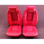 Seat Pair (Bertone X1/9 1983-88) Red Leather - OE NOS