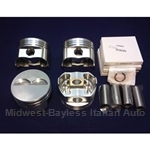 Piston Set 87.0mm SOHC for use with 67.4mm Crank "Stroker" - Forged w/Rings (Fiat Bertone X1/9, 128, Yugo) - NEW