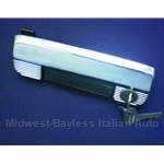 Door Handle Exterior Front Right With Keys - Black (Fiat 128 All 1971-79) - OE NOS