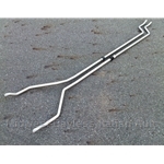 Coolant Tube Under Car Pair Left + Right Stainless w/Joiner Nuts (Fiat Bertone X1/9 All) - NEW