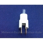 Heater Control / Console Light Bulb Holder w/Rice Bulb (Fiat / Lancia) - OE NOS
