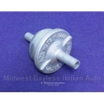 Check Valve for Fuel Vapor (Fiat 124, X1/9, 131, 128, Lancia) - OE NOS