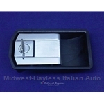 Door Handle Exterior RIGHT w/Key - Chrome (Fiat Bertone X1/9 1973-84 + Ferrari, Lamborghini) - OE NOS