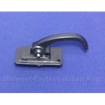 Door Handle Interior - Black Plastic (Fiat 124 Sedan, 128, 500L) - OE NOS