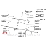 Side Trim Molding Door Left (Fiat 131 / Brava 2-Dr. 1979-82) - OE NOS