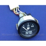 Fuel Gauge w/Pump and UNLEADED FUEL ONLY Ideogram (Fiat 124 Spider 1979-82) - U8