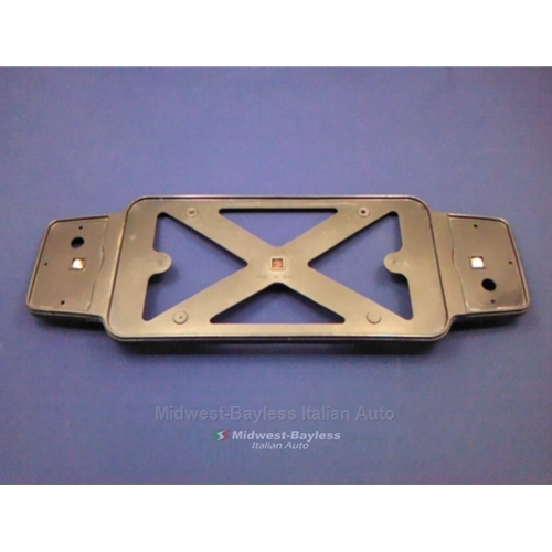 Black Plastic License Plate Frame – 11x49 Cm – Perfect For Vintage Fiat, Lancia, Alfa Romeo – COMMERCIALE