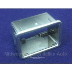 Console Dash Switch Bucket Surround Chrome (Fiat 124 Spider, Coupe, Dino) - OE NOS