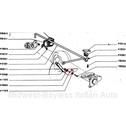 Brake Compensator Rod End Steel Sleeve (Fiat 124 All) - OE / RECONDITIONED