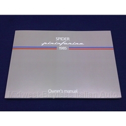      Owners Manual (Fiat 124 Spider Pininfarina 1985) - NEW