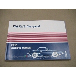      Owners Manual (Fiat X1/9 1982 North America w/FI) - NEW