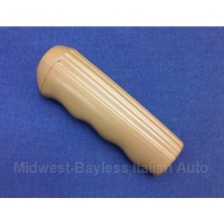 Hand Brake Plastic Handle Grip - Tan (Yugo + Fiat X1/9, 124 All) - OE NOS