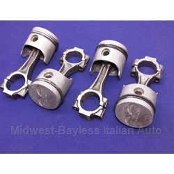 Piston Set 80.0mm SOHC w/Connecting Rods - Dual Jet (Fiat 128, Yugo) - OE