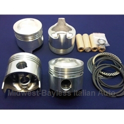 Piston Set 84.6mm DOHC - 8mm High Compression (Fiat Pininfarina 124, 131, Lancia Beta All 1.8/2.0) - NEW