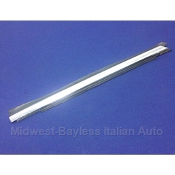 Quarter Window Rear Horizontal Trim w/Fastening Strip - Left (Fiat Pininfarina 124 Spider All) - U8