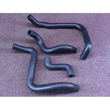      Radiator Hose - SET x 4 Front + Rear (Fiat Bertone X1/9 All - Including AC / Dual Fans) - NEW