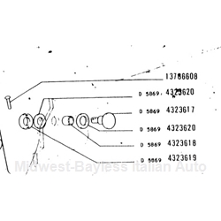 Quarter Window Glass Threaded Ring (Fiat 128 All, 131) - OE NOS