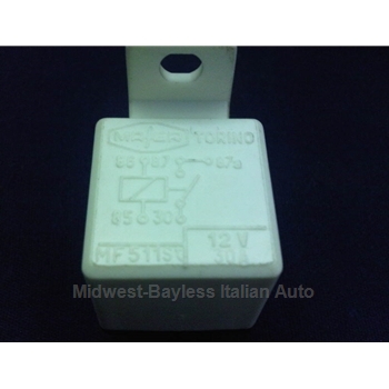 Relay 5-Pin Normally Open w/Bracket (Lancia Beta 1979-On AC) - OE NOS