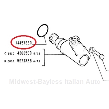 Speedometer Drive Assembly Sealing O-Ring (Fiat Pininifarina 124, 131/Brava w/AT) - NEW