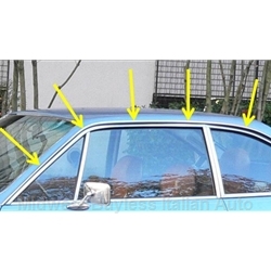 Stainless Drip Edge Trim Left (Lancia Beta Coupe All) - OE NOS