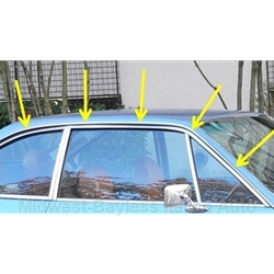 Stainless Drip Edge Trim Right (Lancia Beta Coupe All) - OE NOS