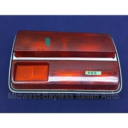 Tail Light Assembly - Right - Red (Fiat 124 Coupe 1970-72) - OE NOS