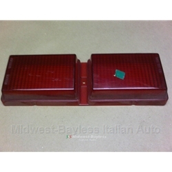 Tail Light Lens Left / Right Red (Fiat 124 Sedan 1970-73) - OE NOS
