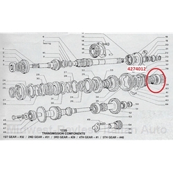 Trans Bearing Rear Main Shaft  (Fiat Pininfarina 124 Spider Coupe 5-Spd, 1500 Cabriolet) - NEW