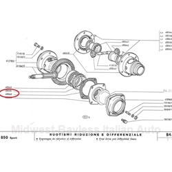 Transaxle Carrier Bearing Retainer Plate Gasket (Fiat 850 Sedan Spider Coupe) - OE NOS