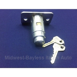 Trunk Lock Assembly With Keys (Fiat 128 Coupe 3P All) - OE NOS