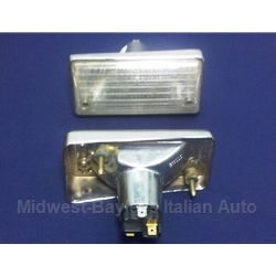 Turn Signal Assembly Front Left - Dual Element (Fiat 124 Sedan Wagon 1966-68) - OE