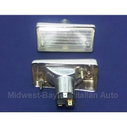Turn Signal Assembly Front Right - Dual Element (Fiat 124 Sedan Wagon 1966-68) - OE
