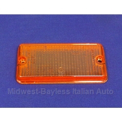 Turn Signal Lens Front Left / Right AMBER (Fiat Pininfarina 124 Spider, 131, X1/9, Lancia Beta 1975-On) - OE