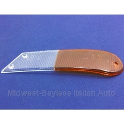 Turn Signal Lens Front Left EURO (Fiat 124 Spider 1968-74) - NEW