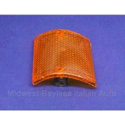 Turn Signal Lens Front Left (Fiat 128 Sedan, Wagon, Rally 1971-73 North America + Euro 1971-76) - OE 