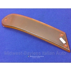 Turn Signal Lens Front Right AMBER (Fiat 124 Spider 1968-74) - NEW