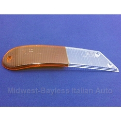 Turn Signal Lens Front Right EURO (Fiat 124 Spider 1968-74) - NEW